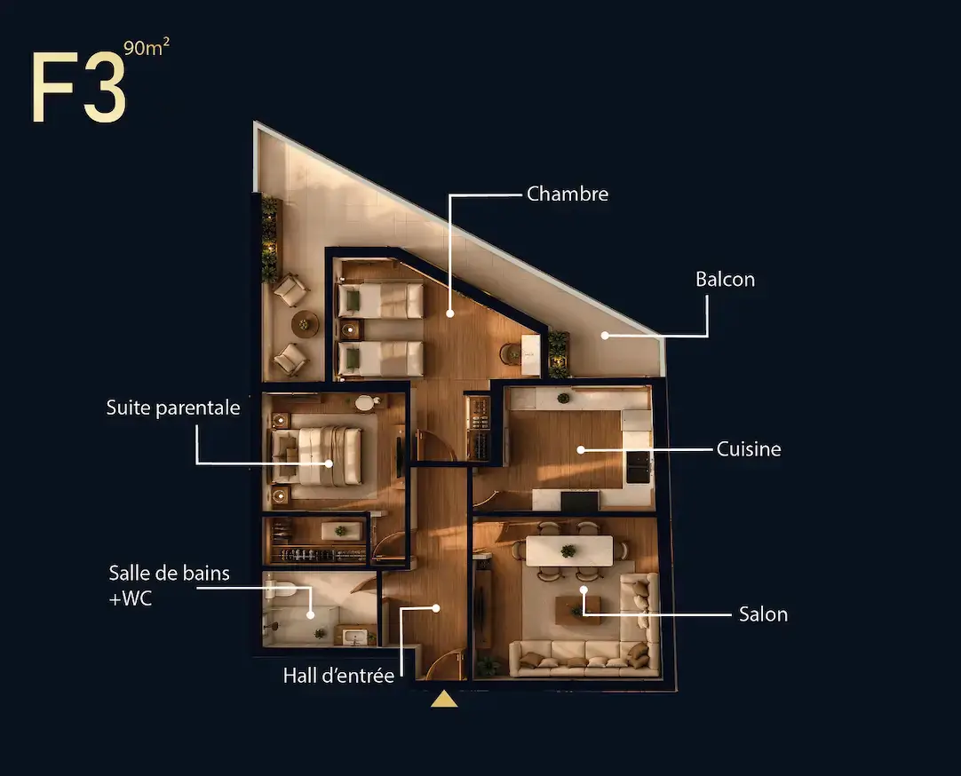 Plan F3 A - Bloc A